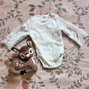 White Lace Baby One Piece